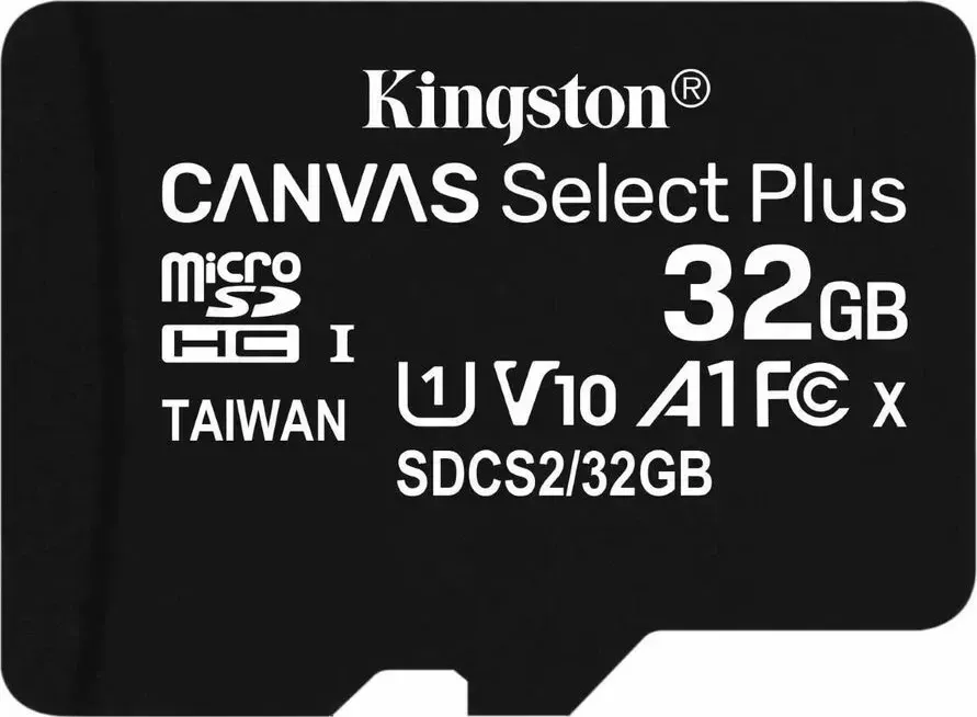 SD карта KINGSTON microSDHC 32ГБ Class 10 (SDCS2/32GBSP)