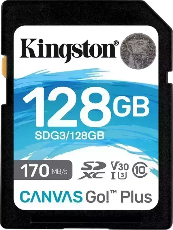 Карта памяти KINGSTON Canvas Go Plus SDXC 128Gb UHS-I U3 V30 (SDG3/128GB)