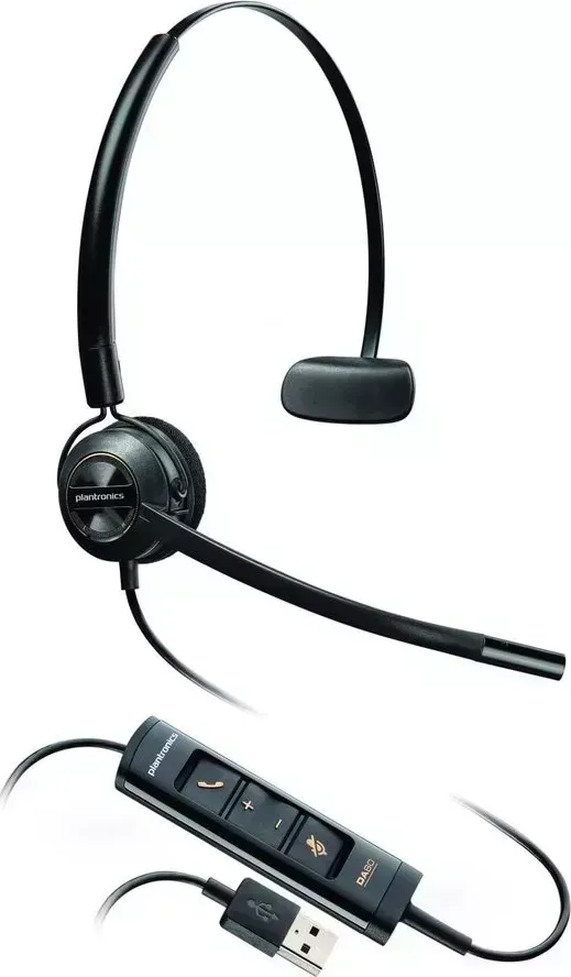 Гарнитура PLANTRONICS Проводная HW545USB черный (203474-01)