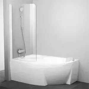 Душевая шторка RAVAK Rosa CVSK1 140/150 L Transparent, профиль белый (7QLM0100Y1)