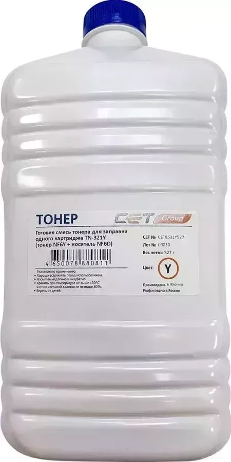 Расходный материал для печати Cet NF6Y/NF6D CET8521Y-527 желтый 527гр (Тонер)