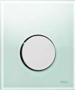 Панель смыва TECE для писсуара loop Urinal (9242662) стекло зеленое, клавиша нержавеющая сталь