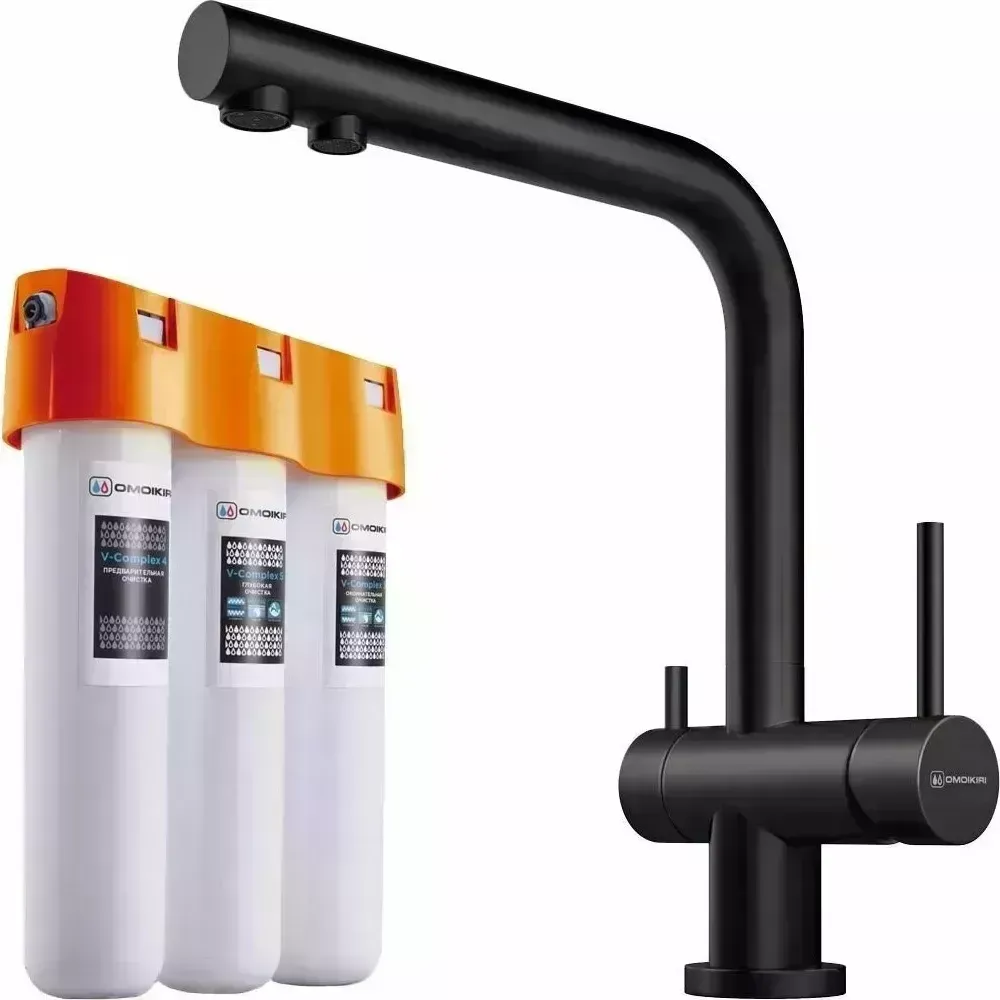 Смеситель для кухни OMOIKIRI Nagano-GB + Pure drop Lite (Комплект)