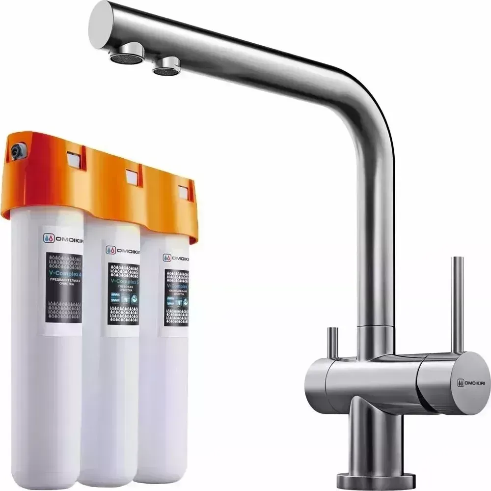 Смеситель для кухни OMOIKIRI Nagano-BN + Pure drop Lite (Комплект)