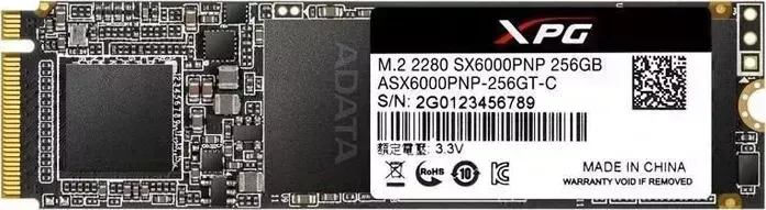 SSD накопитель A-DATA XPG SX6000 Pro PCI-Ex4/256Gb/M.2 2280 (ASX6000PNP-256GT-C)