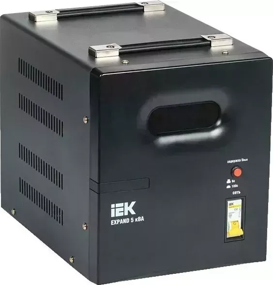 Стабилизатор напряжения IEK Expand 5кВА однофазный черный (IVS21-1-005-11)
