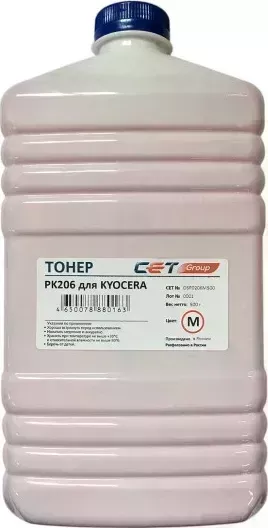 Расходный материал для печати Cet PK206 OSP0206M-500 пурпурный 500гр (Тонер)