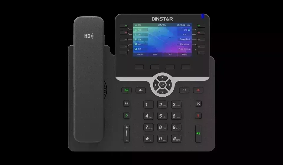 VoIP-телефон Dinstar C66GP черный