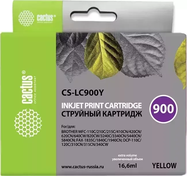 Расходный материал для печати CACTUS CS-LC900Y желтый