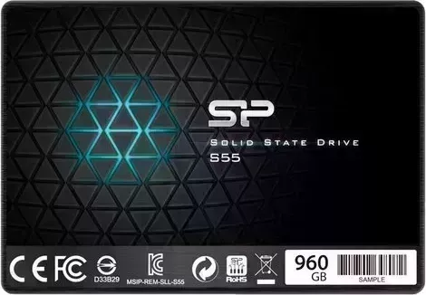 SSD накопитель Silicon Power Slim S55 960Gb (SP960GBSS3S55S25)