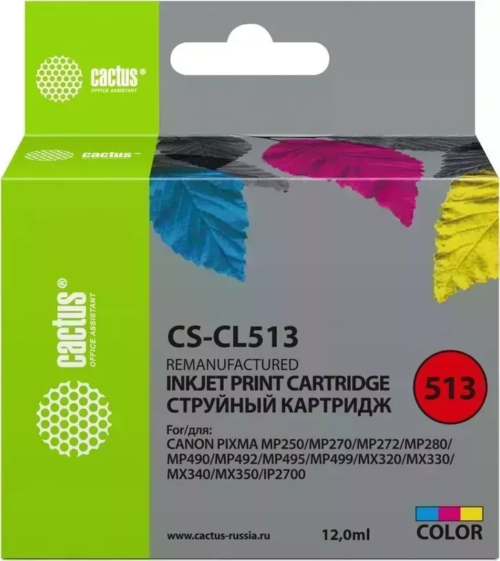 Картридж CACTUS Расходный материал для печати CS-CL513 многоцветный ( )