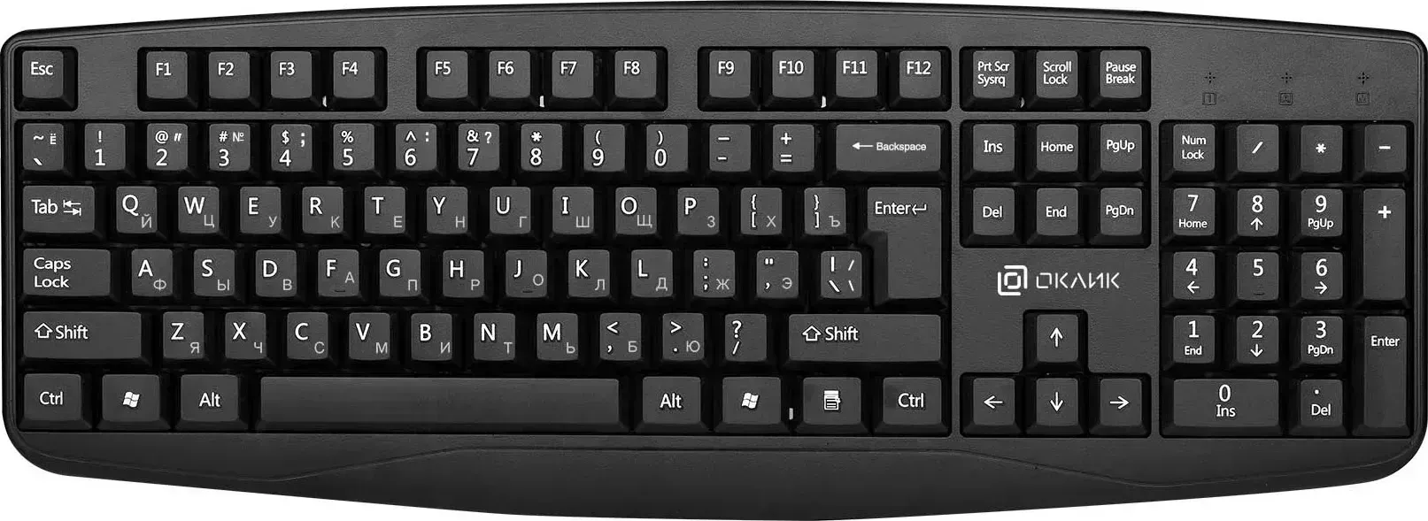 Клавиатура OKLICK 105M черный USB