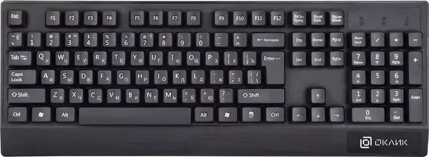 Клавиатура OKLICK 115M черный USB