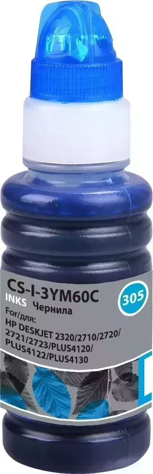 Расходный материал для печати CACTUS CS-I-3YM60C N305 голубой 100мл ( )