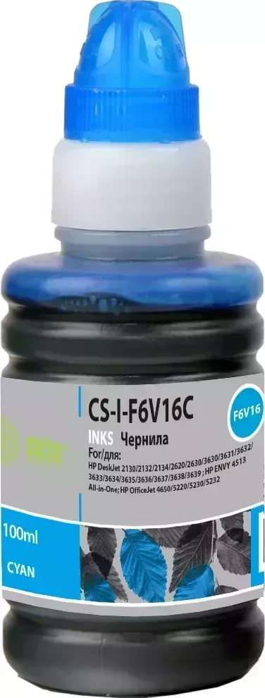Расходный материал для печати CACTUS CS-I-F6V16C голубой 100мл ( )