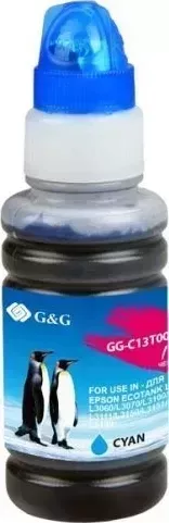 Расходный материал для печати G&G GG-C13T00S24A 103C голубой 70мл (Чернила)