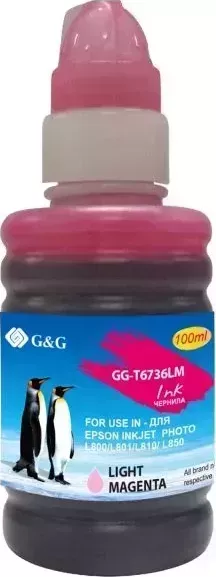 Расходный материал для печати G&G GG-T6736LM светло-пурпурный 100мл (Чернила)