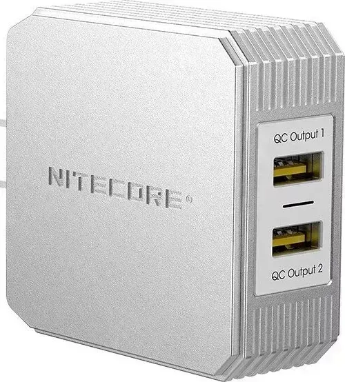 Сетевое зарядное устройство Nitecore UA42Q 2.1A белый (18391)