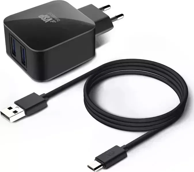 Сетевое зарядное устройство BoraSCO 2USB черный (20649)
