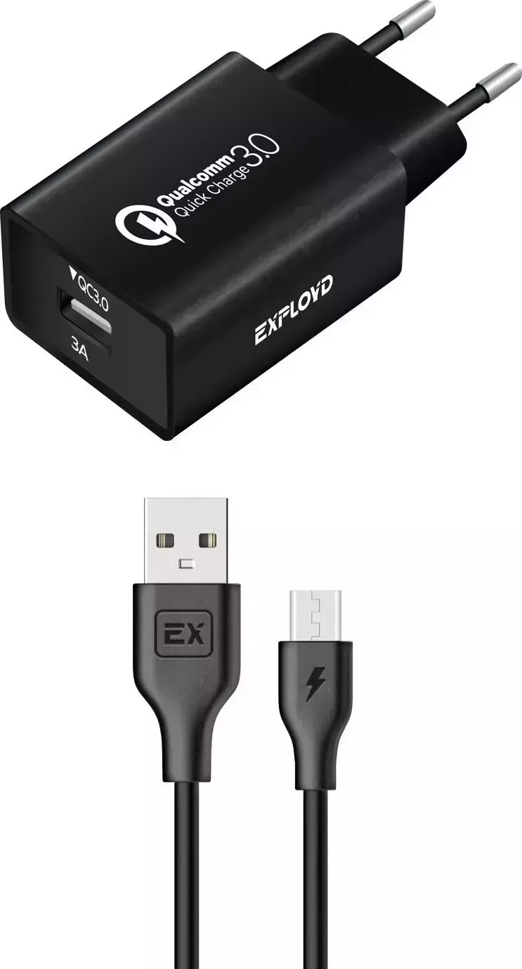 Сетевое зарядное устройство EXPLOYD EX-Z-1359 чёрный