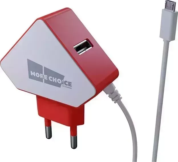 Сетевое зарядное устройство More choice NC42m White/Red (4627151193335)