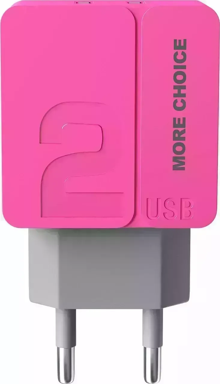 Сетевое зарядное устройство More choice NC46 Pink