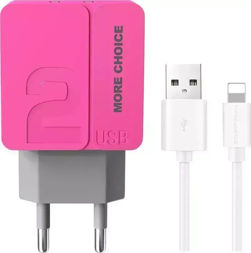 Сетевое зарядное устройство More choice NC46i Pink