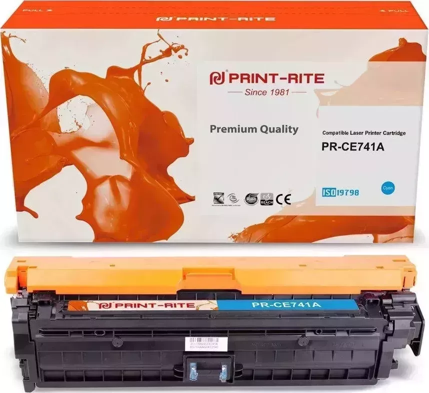Расходный материал для печати Print-Rite PR-CE741A (CE741A/TFHAN7YPU1J) голубой (Картридж)