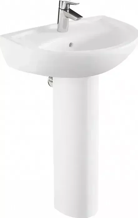 Раковина Norm Fit 60х46 с пьедесталом, белая (6895B099-1778, 6936B099-0156)