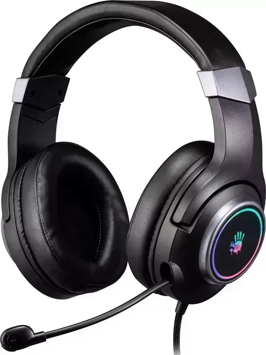 Наушники с микрофоном A4Tech с Bloody G350 черный 2м мониторные USB оголовье (G350 USB/ BLACK)