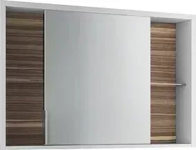 Зеркальный шкаф EDELFORM Белль 100, белый с макассар (2-763-44)