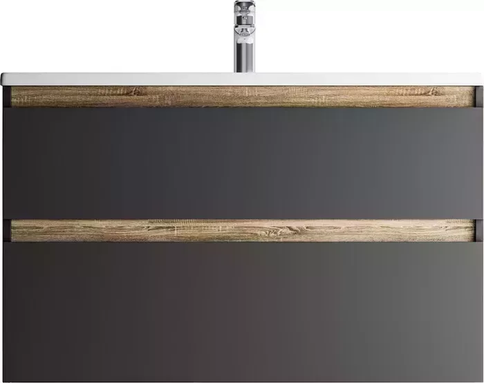 Тумба с раковиной Am.Pm с X-Joy 100х45 черная матовая (M85AFHX1002BM, M85AWCC1002WG)