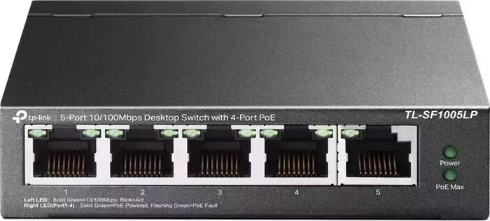 Коммутатор TP-Link TL-SF1005LP 5x100Mb 4PoE 41W неуправляемый