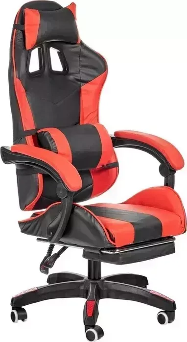 Кресло офисное Bradex Alfa Pro с подножкой, черный-красный (FR 0677)