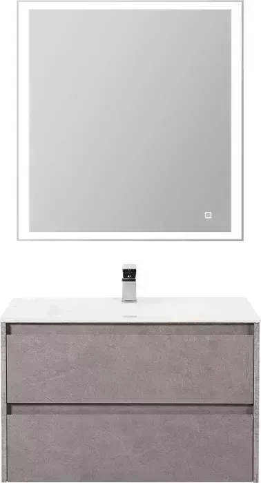 Мебель для ванной BELBANGO Kraft 80 два ящика, Cemento Grigio