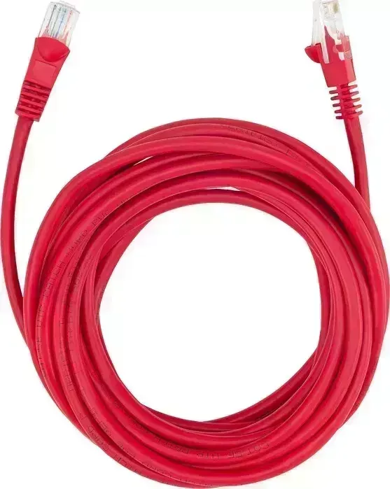 Кабель Патч-корд Buro UTP 4 пары cat5E CCA molded 5м красный RJ-45 (m)-RJ-45 (m)