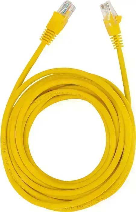 Кабель Патч-корд Buro UTP 4 пары cat5E CCA molded 5м желтый RJ-45 (m)-RJ-45 (m)