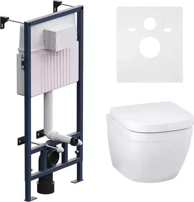 Комплект унитаза с инсталляцией Grohe Euro Ceramic с Am.Pm сиденье микролифт (39206000, I012707, 39330001)