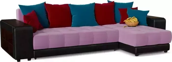 Диван угловой Смарт Дубай Simpl серый/черный 2 правый (CA2151512850)