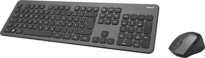 Клавиатура HAMA + мышь KMW-700 клав:черный/серый мышь:черный/серый USB 2.0 беспроводная slim Multimedia