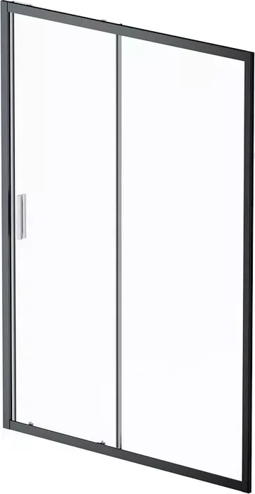 Дверь Am.Pm Душевая Gem 140х195 прозрачная, черная матовая W90G-140-1-195BT)