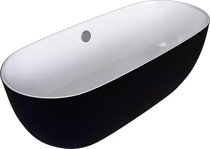 Акриловая ванна Grossman 170х80 отдельностоящая, черная (GR-2501MB)
