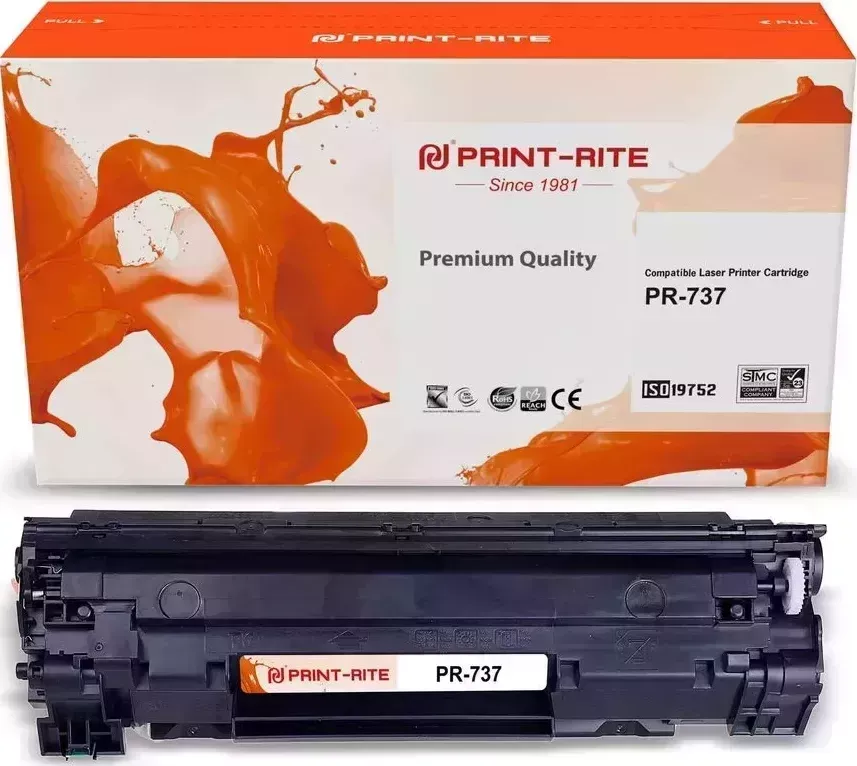 Расходный материал для печати Print-Rite PR-737 (737/TFH862BPU1J) черный (Картридж)