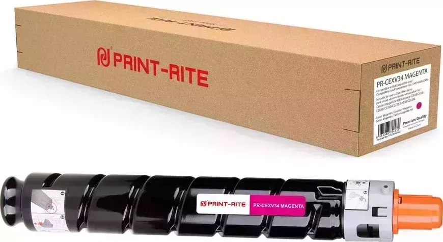 Расходный материал для печати Print-Rite PR-CEXV34 (C-EXV34/TFC389MPRJ) пурпурный (Картридж)