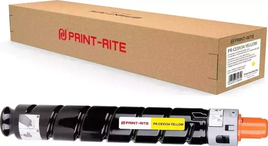 Расходный материал для печати Print-Rite PR-CEXV34 (C-EXV34/TFC390YPRJ) желтый (Картридж)