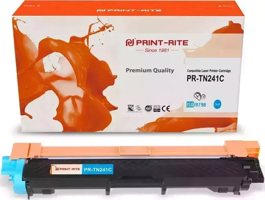 Расходный материал для печати Print-Rite PR-TN241C (TFB684CPU1J) голубой (Картридж)