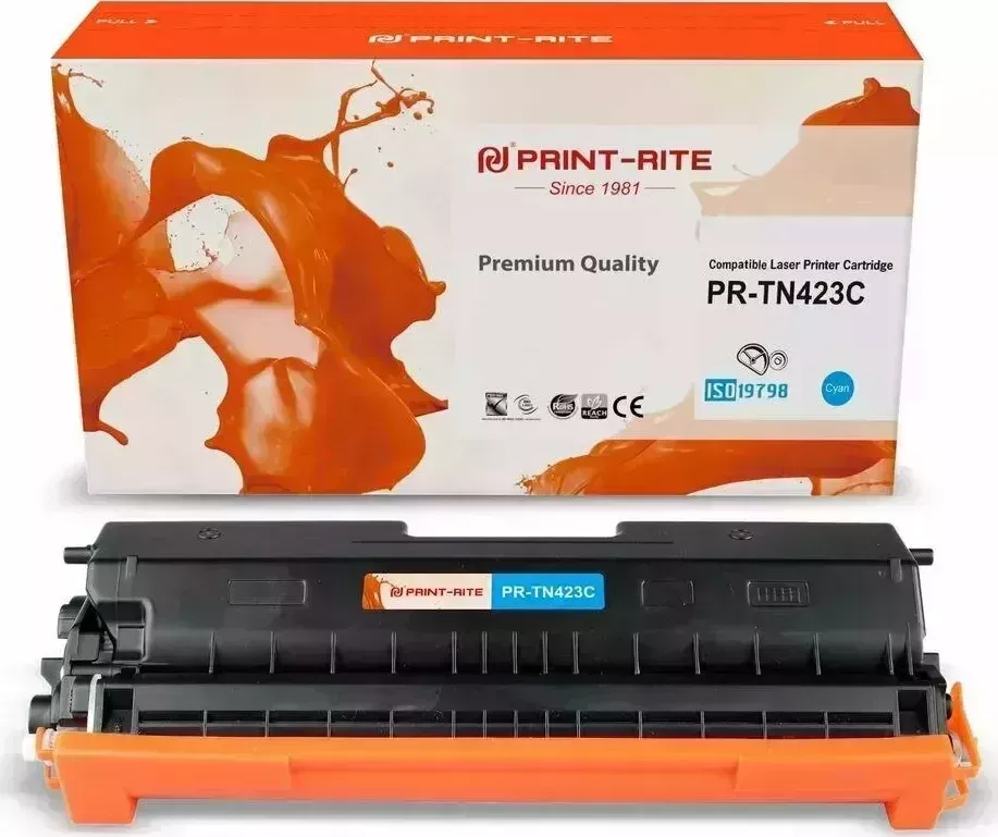 Расходный материал для печати Print-Rite PR-TN423C (TN-423C/TFBAB1CPU1J) голубой (Картридж)