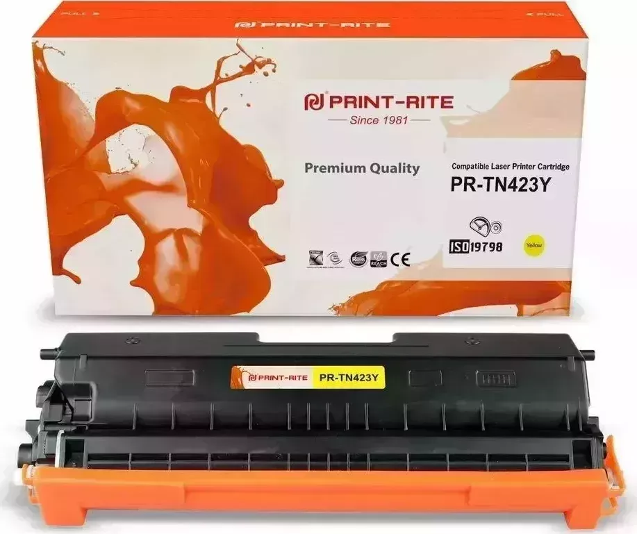 Расходный материал для печати Print-Rite PR-TN423Y (TN-423Y/TFBAB3YPU1J) желтый (Картридж)