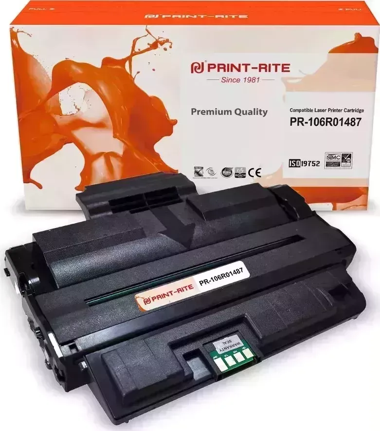 Расходный материал для печати Print-Rite PR-106R01487 (106R01487/TFX982BPU1J) черный (Картридж)