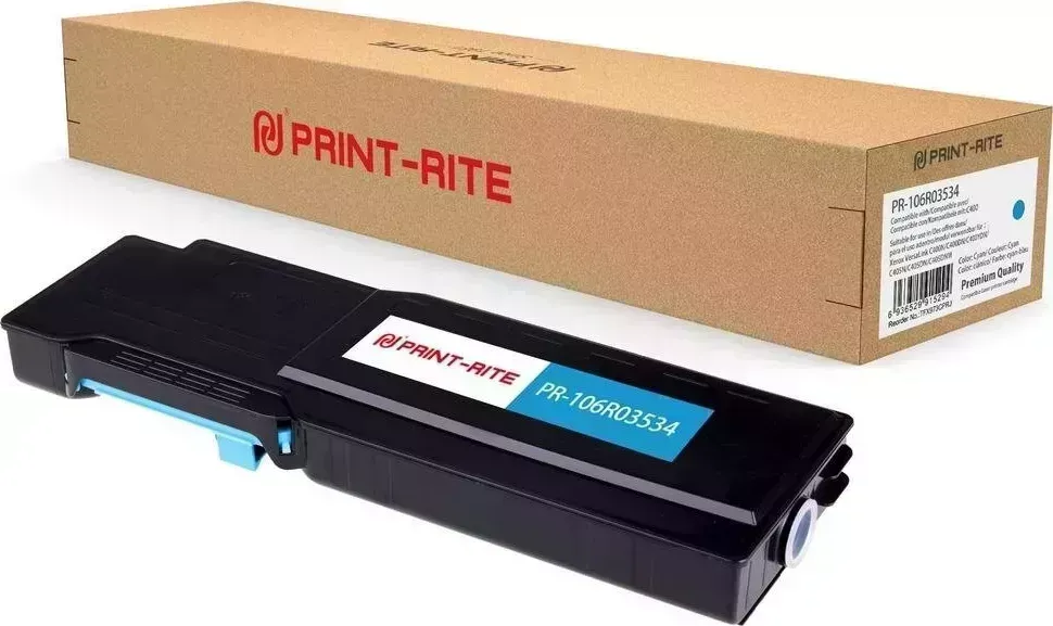 Расходный материал для печати Print-Rite PR-106R03534 (106R03534/TFX973CPRJ) голубой (Картридж)